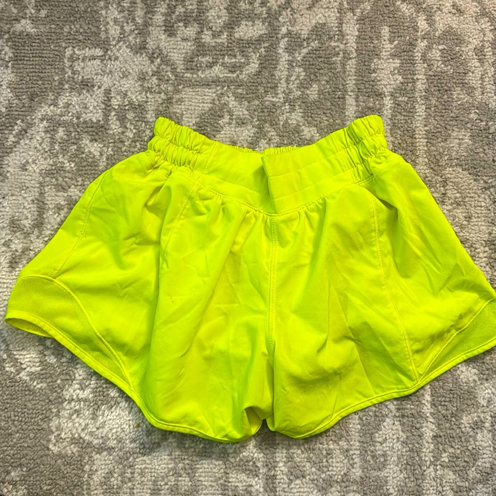 Lululemon neon yellow shorts